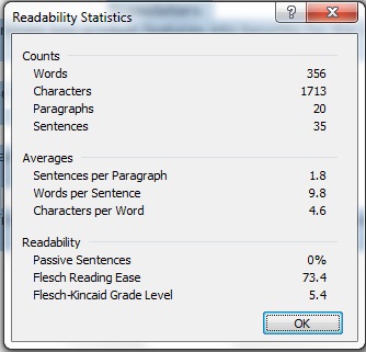 readability stats
